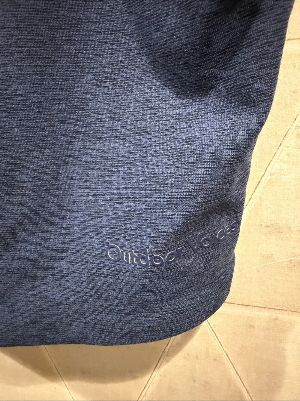 Outdoor Voices Venus Crop Top Bra Blue Sports Bra Size M